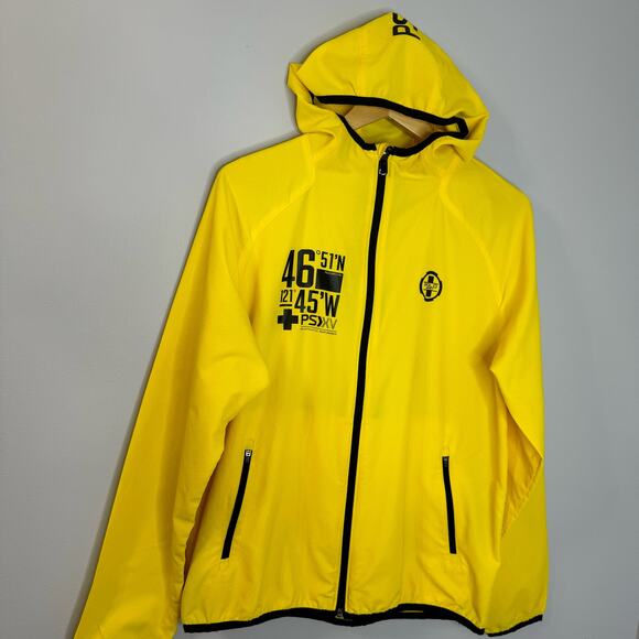 Ralph Lauren Polo Sport Yellow Ripstop Hooded Zipper Windbreaker Jacket Men's M - Picture 7 of 14